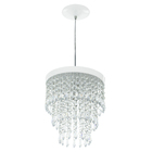 Kit 3 Lustre Pendente De Cristal Acrílico Manucrilic Branco