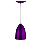 Kit 3 Lustre Pendente Luminária Sadan Alumínio Roxo Metálico