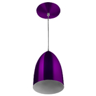 Kit 3 Lustre Pendente Luminária Sadan Alumínio Roxo Metálico