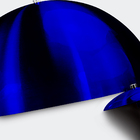 Kit 3 Lustre Pendente Meia Lua 30cm Alumínio Azul Metalico