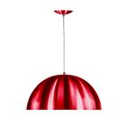 Kit 3 Lustre Pendente Meia Lua 30cm De Alumínio Cereja