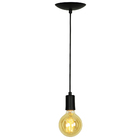 Kit 3 Lustre Pendente Tubo Cilindro Alumínio Preto Fio 1.20m