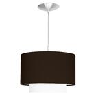 Kit 3 Lustres Cupula Pendente Dome Duplo Tabaco Com Branco