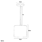 Kit 3 Lustres Pendente Bilboquê Medio Preto Com Cobre