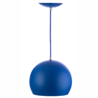 Kit 3 Lustres Pendente Bola Média Alumínio 23cm Azul