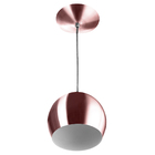 Kit 3 Lustres Pendente Bola Pequena Alumínio 15cm Gold Rose