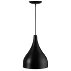 Kit 3 Lustres Pendente Gota Pequena  21cm Preto Com Cobre