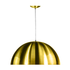 Kit 3 Lustres Pendente Meia Lua 40cm Alumínio Dourado