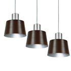 Kit 3 Lustres Pendentes Florença De Alumínio Tabaco