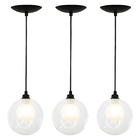 Kit 3 Lustres Pendentes Harmony Bolinha Preto