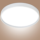 Kit 3 Lustres Plafon Space Redondo Branco 33x3.5 Cm 4000k