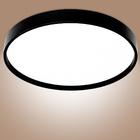 Kit 3 Lustres Plafon Space Redondo Preto 33x3.5 Cm 4000k