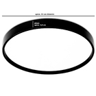 Kit 3 Lustres Plafon Space Redondo Preto 38x3.8 Cm 4000k