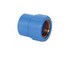 Kit 3 Luva Com Bucha Latão P/ Água Azul 25mm X 1/2"  Krona