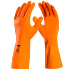 Kit 3 Luvas Látex Laranja Limpeza Reforçada Forrada Max Orang