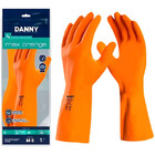 Kit 3 Luvas Látex Laranja Limpeza Reforçada Forrada Max Orang