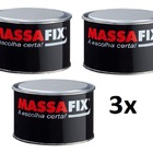 Kit 3 Massa Plástica Cinza Adesivo 400g C/ Catalisador