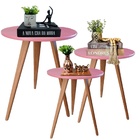 Kit 3 Mesa De Cabeceira Mesa De Apoio Lateral Canto Palito Ro