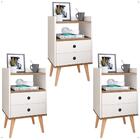 Kit 3 Mesas Cabeceira Dream Jogo Mesinha Decorativa Lateral C