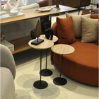 Kit 3 Mesas Laterais Karla - Baixa / Média / Alta, Tampo Redo