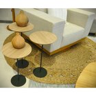 Kit 3 Mesas Laterais Karla - Baixa / Média / Alta, Tampo Redo