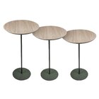 Kit 3 Mesas Laterais Karla - Baixa / Média / Alta, Tampo Redo