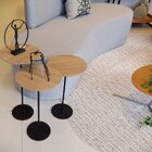 Kit 3 Mesas Laterais Karla Baixa/media/alta, Tpos Redondos Bp