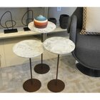 Kit 3 Mesas Laterais Norina - Baixa / Média / Alta, Tampo Red