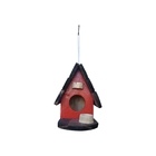 Kit 3 Mini Chalé De Passarinho Feito De Madeira  Para Decoraç