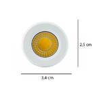 Kit 3 Mini Spot Embutir Para Moveis Redondo 3w 3000k