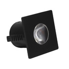 Kit 3 Mini Spots Para Moveis Quadrado Preto 1w 3000k Bivolt