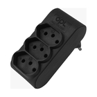 Kit 3 Multiplicador 3 Tomadas 2 Pinos + Terra Preto - Opl