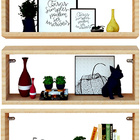 Kit 3 Nicho Retangular Madeirado Claro 80x20x10p Mdf Decorati