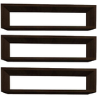 Kit 3 Nicho Retangular Marrom Tabaco 60x15x10p Mdf Decorativo