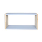 Kit 3 Nichos Cubo Prateleira Infantil Bebê Mdf Azul Sky E Pin