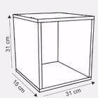 Kit 3 Nichos Decorativo Quadrado 31x31x15 Branco.