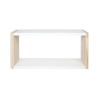 Kit 3 Nichos Decorativos Cubo Prateleira Mdf Branco E Pinus