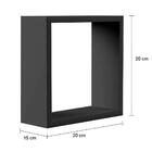 Kit 3 Nichos Decorativos Para Quarto Sala Banheiro Mdf Preto