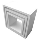 Kit 3 Nichos Decorativos Parede Lis Quadrado Em Mdf Branco -