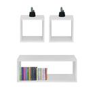 Kit 3 Nichos Decorativos Quarto Sala Banheiro Mdf Branco