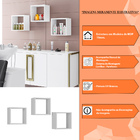 Kit 3 Nichos Organizador De Parede Quadrado Branco - Montanar