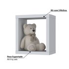 Kit 3 Nichos Para Quarto De Bebê Quadrado Aquarela - Branco