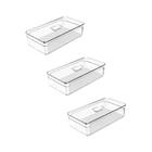 Kit 3 Organizador Clear Fresh 2 8l Com Respiradouro Natural -