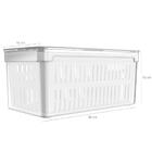 Kit 3 Organizadores De Geladeira Com Escorredor 5l Caixas Plá