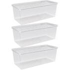 Kit 3 Organizadores De Geladeira Com Tampa 4,5l Frutas Legume