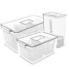 Kit 3 Organizadores De Geladeira Dry Coza Frutas Verduras Tem