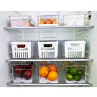 Kit 3 Organizadores De Geladeira Transparentes Caixas Armazen