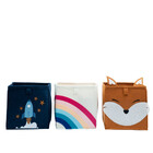 Kit 3 Organizadores Infantis Dobráveis Para Roupas E Brinqued