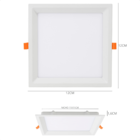 Kit 3 Painel De Led Quadrado Embutir Recuado 12w Bivolt Tasch