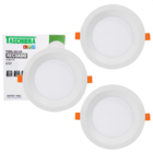 Kit 3 Painel De Led Redondo Embutir Recuado 6w Bivolt Taschib